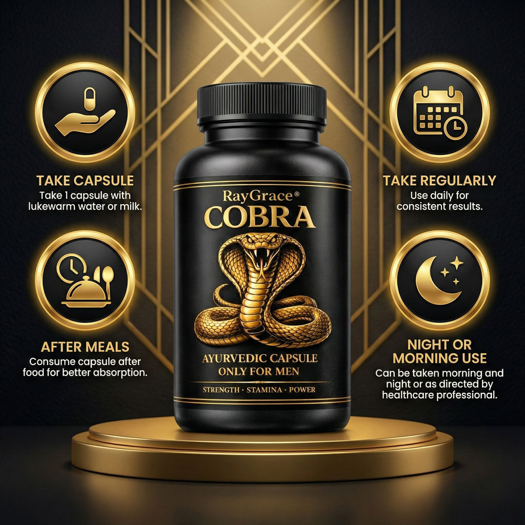 COBRA Ayurvedic Capsules for Men – Natural Strength, Energy & Vitality Support Formula